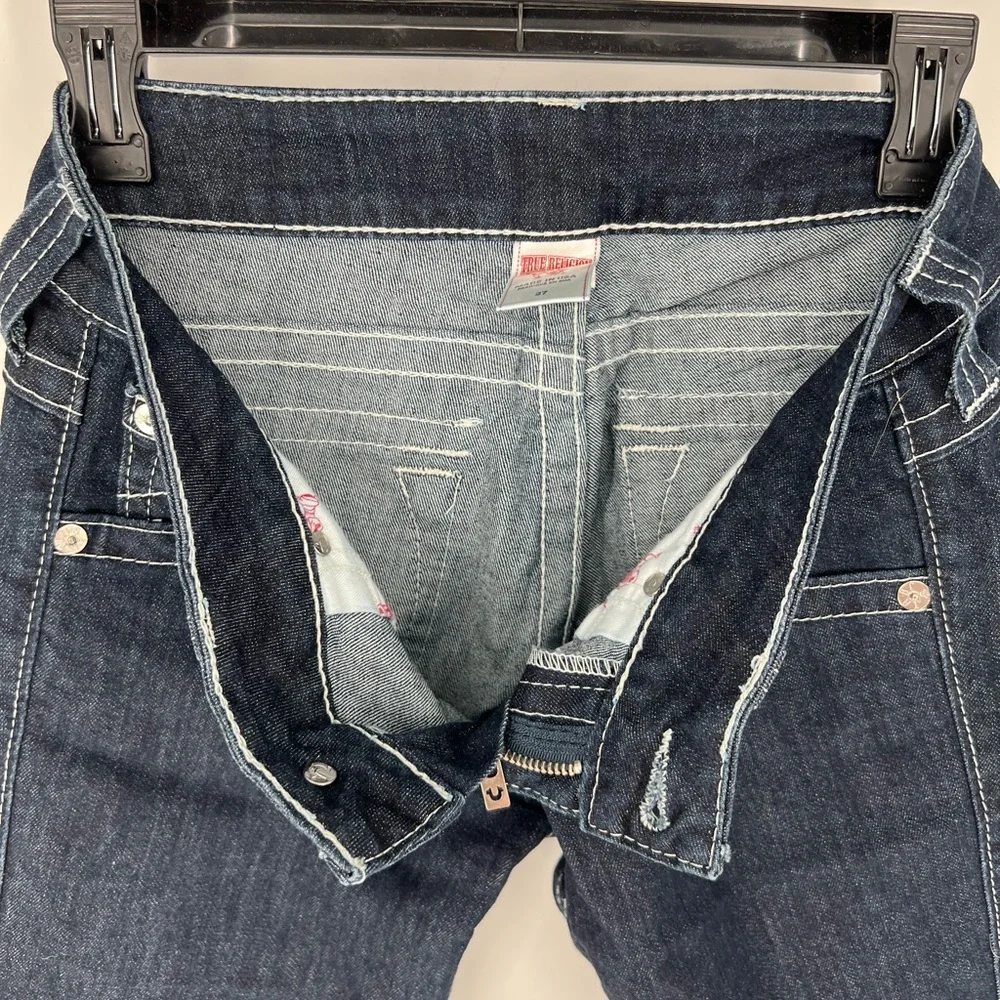 TRUE RELIGION NWOT‎ STRAIGHT LEG DARK BLUE JEANS COMFY STRETCH